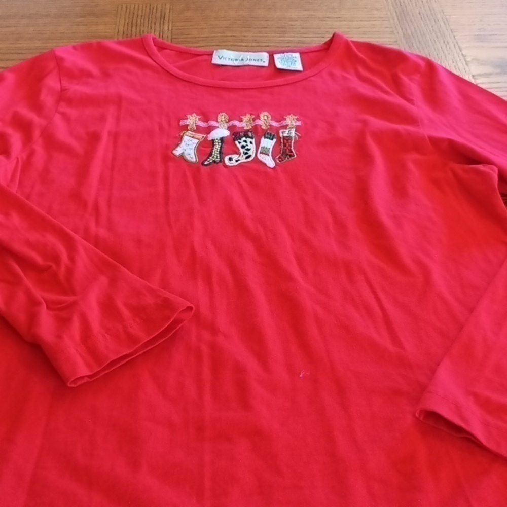 🌻3 for$15🌻UGLY Christmas Shirt Victoria Jones Long Sleeve T Shirt size